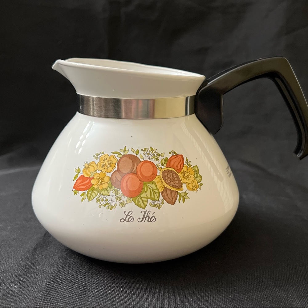 Vintage Corning Ware Teapot P-104 | 6 cup | Spice of Life Pattern, No Lid